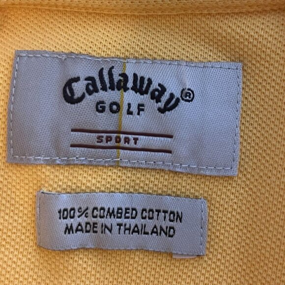 Callaway Golf Polo Shirt Mens Medium Orange Activewear - Picture 6 of 8